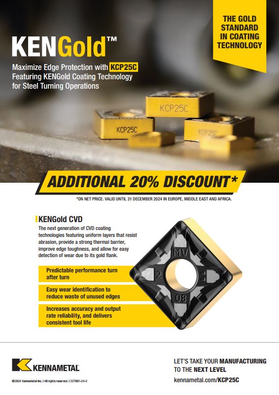 PROMOTIOS PLAQUETTES TOURNAGE KENNAMETAL GOLD KPC25C